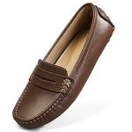 Artisure Women's Handcrafted Coffee Bean Leather Loafers
