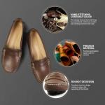 Artisure Women's Handcrafted Coffee Bean Leather Loafers
