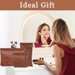 Hapforever 3PCS PU Leather Makeup Pouches Set