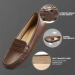 Artisure Women's Handcrafted Coffee Bean Leather Loafers