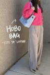 Lilac Hobo Shoulder Bag with Bold Snap Hook