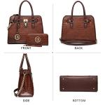 Dasein Croco Coffee Handbag and Hobo Bag Set