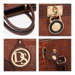 Dasein Croco Coffee Handbag and Hobo Bag Set