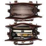 Dasein Croco Coffee Handbag and Hobo Bag Set