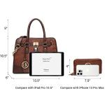 Dasein Croco Coffee Handbag and Hobo Bag Set