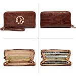 Dasein Croco Coffee Handbag and Hobo Bag Set