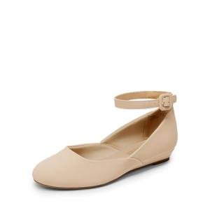 DREAM PAIRS Women’s Nude Ballet Flats with Strap
