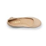 DREAM PAIRS Women’s Nude Ballet Flats with Strap