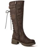 GLOBALWIN Women's Brown Knee High Riding Boots