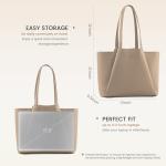 LOVEVOOK Faux Leather Laptop Tote Bag for Women