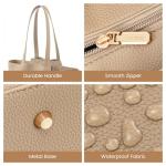 LOVEVOOK Faux Leather Laptop Tote Bag for Women