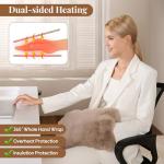 Luxury Faux Fur Electric Hand Warmer Gloves