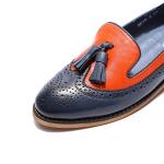 Mona Women's Leather Tassel Wingtip Loafers