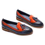Mona Women's Leather Tassel Wingtip Loafers