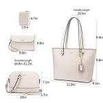 4-Piece Women's Handbag Set: Shoulder, Tote, Satchel, Hobo