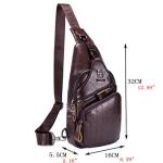 Hebetag Leather Crossbody Sling Bag for Travel