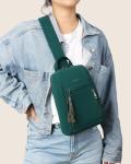 Stylish Leather Sling Bag with Tassels for Women