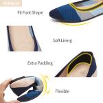 HEAWISH Women’s Blue Mesh Pointed Toe Flats