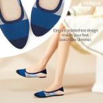HEAWISH Women’s Blue Mesh Pointed Toe Flats