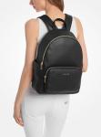Michael Kors Tanner Large Black Backpack with Gold Accents