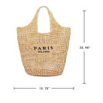 Woven Khaki Straw Tote Bag for Every Occasion