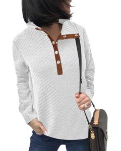 Chic Lightweight Quarter Zip Pullover for Women