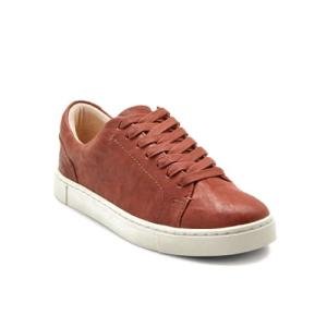 Frye Ivy Low Lace Sneakers in Cognac Leather