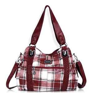 Roomy Red Washed Leather Hobo Handbag for Women