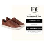 Frye Ivy Low Lace Sneakers in Cognac Leather