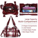 Roomy Red Washed Leather Hobo Handbag for Women