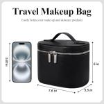 Stylish Travel Makeup Case with Compartments and Handle