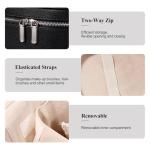 Stylish Travel Makeup Case with Compartments and Handle