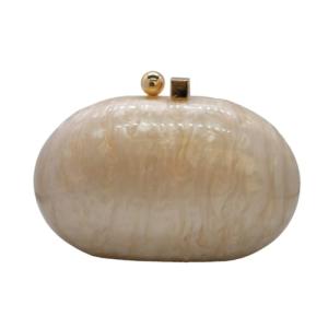 Shell-Shaped Glitter Evening Clutch Bag for Women