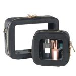 Clear Travel Makeup and Toiletry Bag Set
