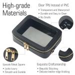 Clear Travel Makeup and Toiletry Bag Set