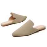 Tilocow Women's Pointed Toe Backless Flats