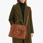 Large Vintage Leather Tote Bag for Women