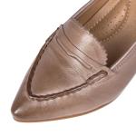 Mona Flying Women's Leather Pointed Toe Pumps