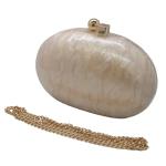 Shell-Shaped Glitter Evening Clutch Bag for Women