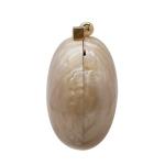 Shell-Shaped Glitter Evening Clutch Bag for Women
