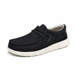 Bruno Marc Black Slip-On Loafers for Women