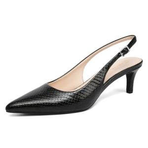 NEWBELLA Women’s Snake Print Stiletto Dress Pumps