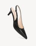 NEWBELLA Women’s Snake Print Stiletto Dress Pumps
