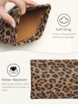 Leopard Print Leather Makeup Pouch for Women