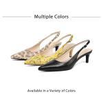 NEWBELLA Women’s Snake Print Stiletto Dress Pumps