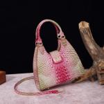 Crocodile Embossed Leather Tote Bag for Women