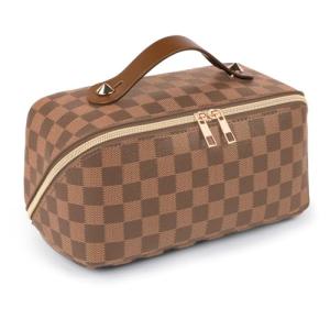 BAYANKALA Large Leather Travel Makeup Bag