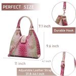 Crocodile Embossed Leather Tote Bag for Women