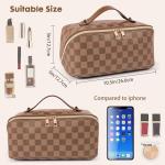 BAYANKALA Large Leather Travel Makeup Bag