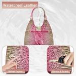Crocodile Embossed Leather Tote Bag for Women